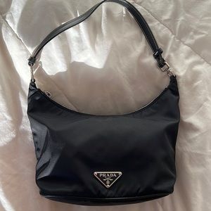 Authentic Prada Black Nylon Mini Tessuto Sirio Bag